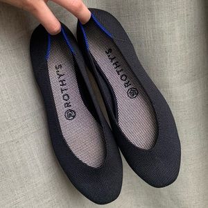 Rothys Square Flats in Black size 8